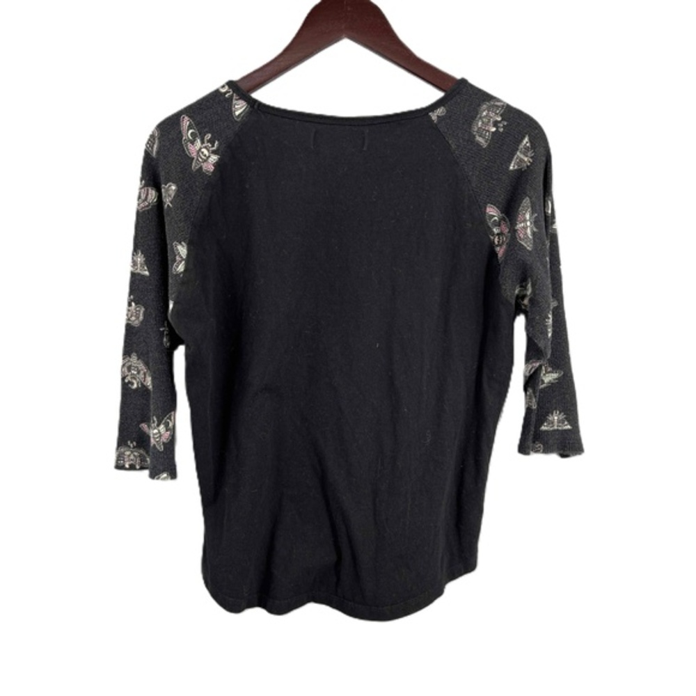 Blackcraft Black Dead Inside‎ Moth Raglan Goth T-Shirt Women’s Medium - Picture 2 of 4